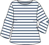 Das Langarmshirt Huitriere von SAINT JAMES mit navy-weißen Streifen ist vom zeitlosen Stil inspiriert.