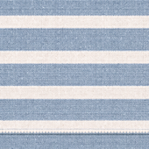 SAINT JAMES Meridien Moderne: blau-weiß gestreifter Stoff mit gewebter Struktur, dünner weißer Streifen im unteren Bereich.