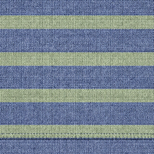 Blauer Meridien Moderne von SAINT JAMES mit horizontalen grünen Streifen und sichtbaren Nähten auf schwerem Jersey.